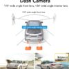 Dashcam Front Rear, 170° Wide Angle 1080p Full HD Dash Camera - Image 2